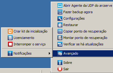 Monitorar ícones da bandeja