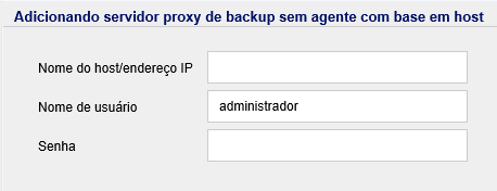 Caixa de diálogo Adicionar detalhes do proxy server