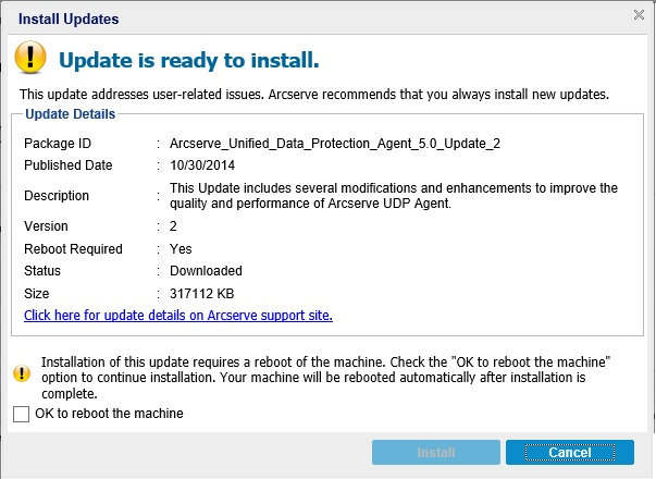 APM cad2d--Cuadro de diálogo Detalles de la actualización-W