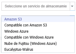 Tipo de almacenamiento en la nube