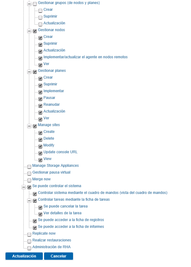Permiso de rol de copia de seguridad continuado