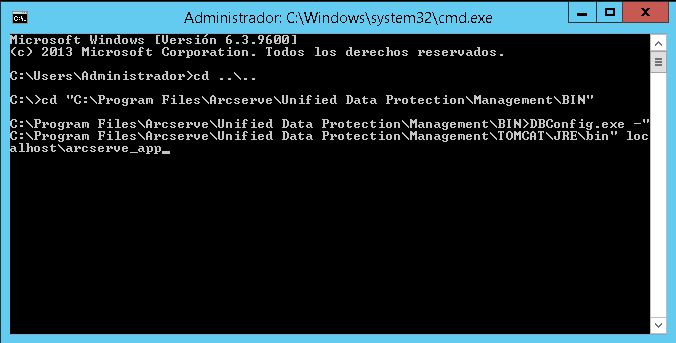 Comando para conectar la base de datos a la Consola