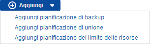 Esegui backup - Pianificazione