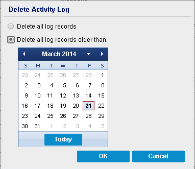 Delete Log Options